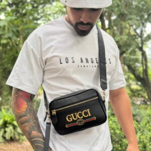 Carriel estilo Gucci negro premium