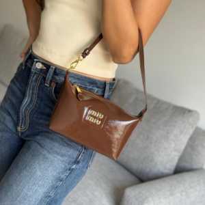 Miu Miu Glossy Brown Bag
