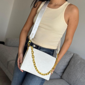 Louis Vuitton White Chain Bag