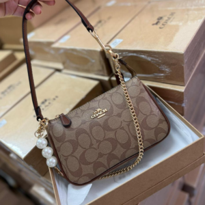 Coach Signature Brown Pearl Bag
