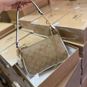 Coach Signature Beige Pearl Bag