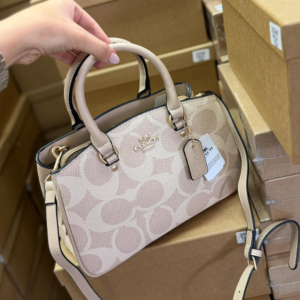 Bolso Coach Beige Signature Mini