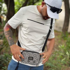 Carriel LV Cruzado Negro Estilo Luxury – Diseño Urbano Premium