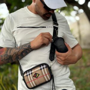 Carriel Burberry Bandolera Cuadro Clásico
