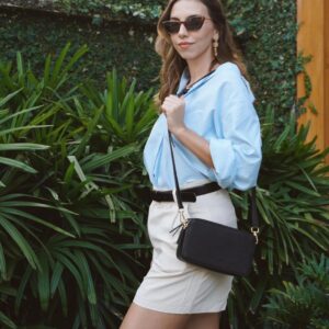 Double D Black Crossbody