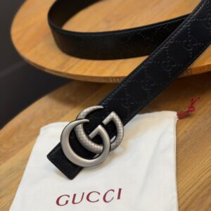 Correa Gucci Black Monogram Silver